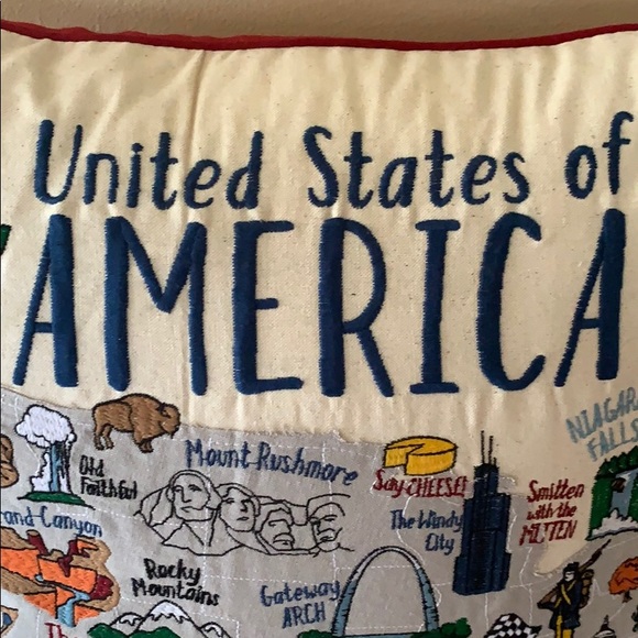 United States of America embroidered Pillow (NWT) - Picture 3 of 16